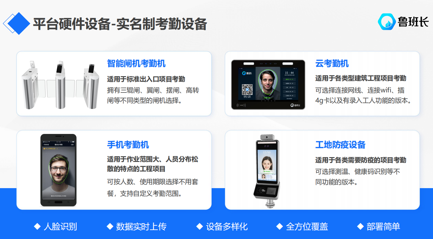 魯班長是專業工地考勤設備提供商